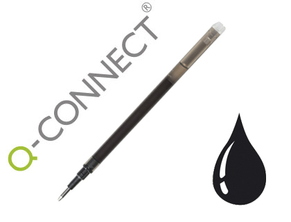 3 recambios bolígrafo Q-Connect borrable tinta negra